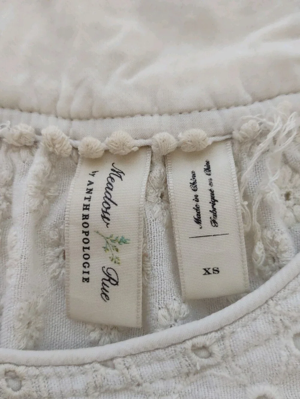 Anthropology Eyelet Blouse
